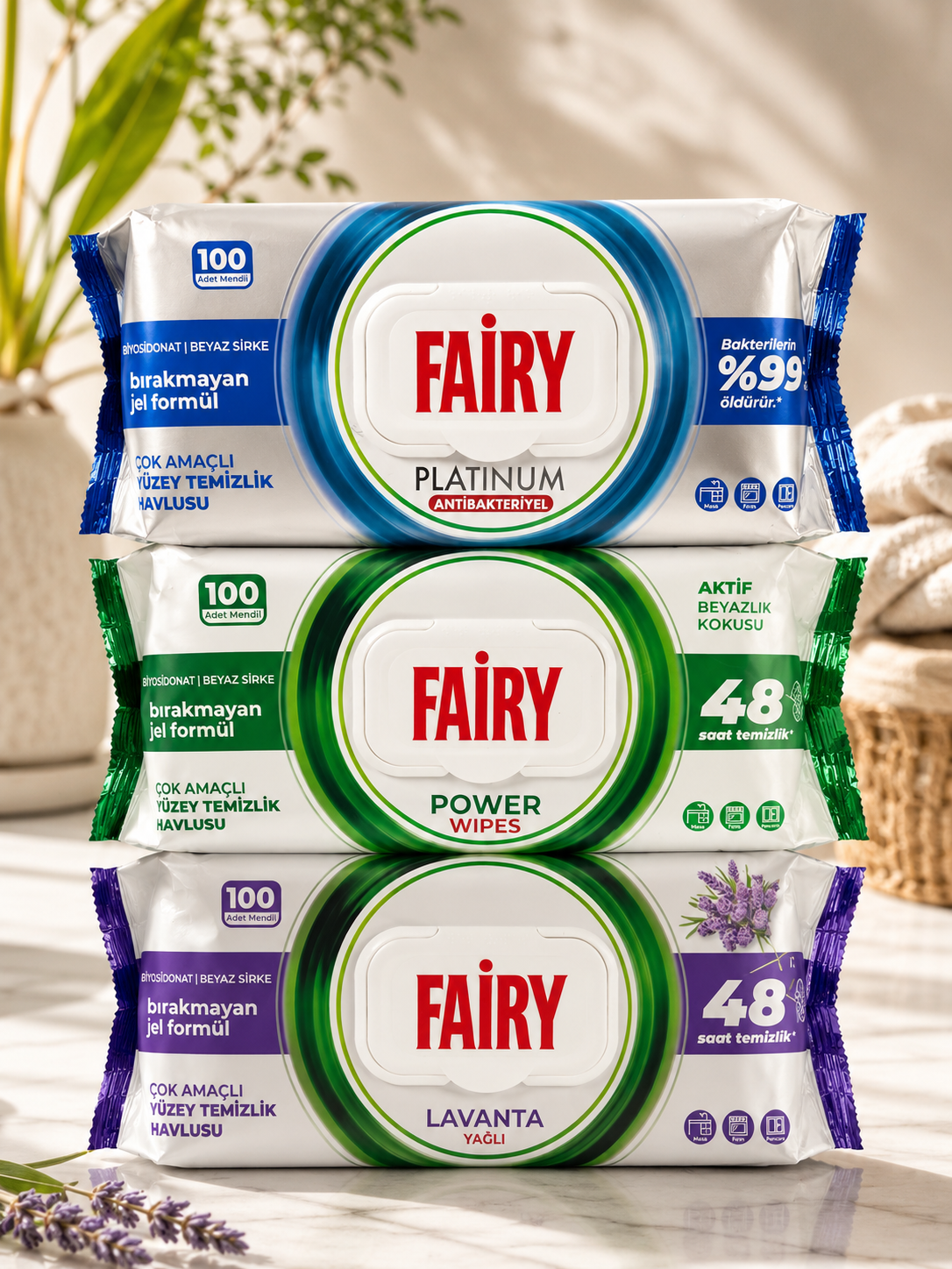 Fairy drėgnos servetėlės
